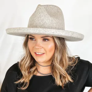 GiGi Pip | Cara Loren Pencil Brim Wool Felt Hat in Heather Grey