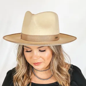 GiGi Pip | Monroe Wool Felt Rancher Hat with Ribbon Band in Off White