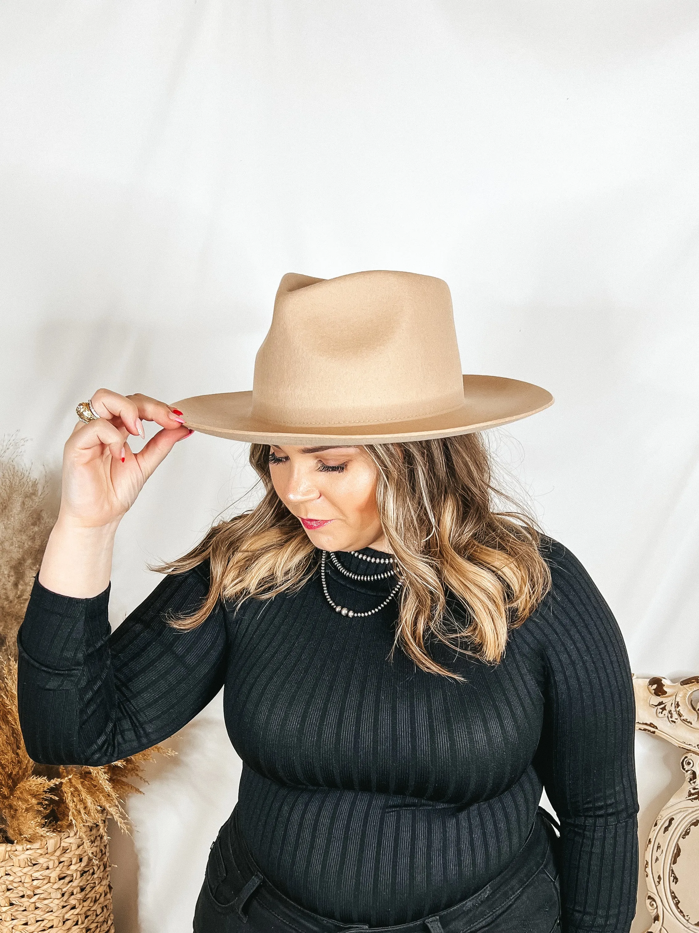 GiGi Pip | Zephyr Wool Felt Rancher Hat in Cream