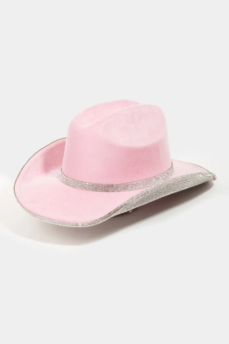 Glimmering Glamour Pink Rhinestone Cowboy Hat