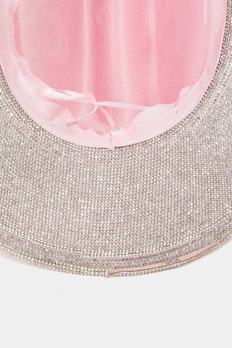 Glimmering Glamour Pink Rhinestone Cowboy Hat
