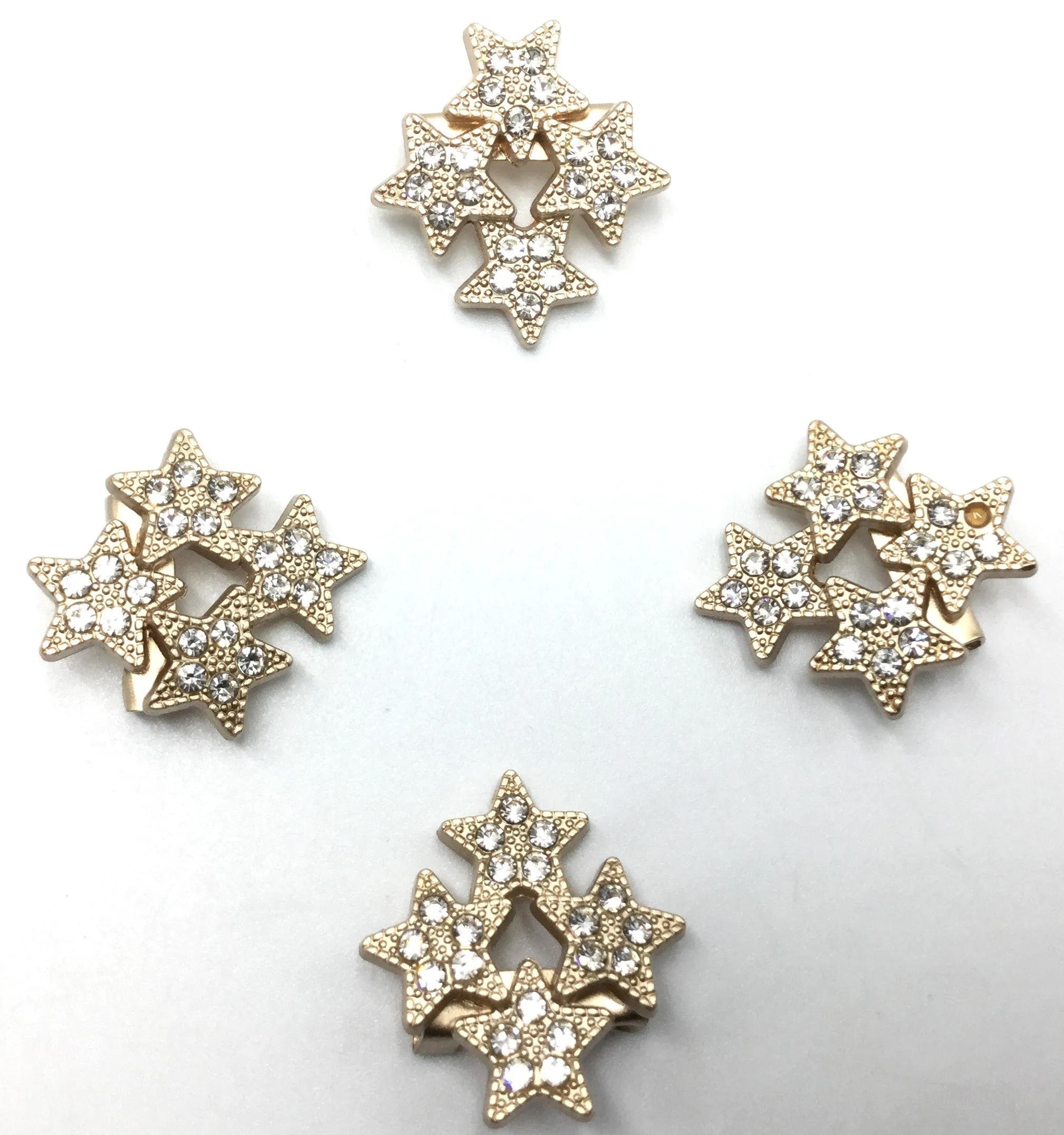 Golden Star Stone Brooch
