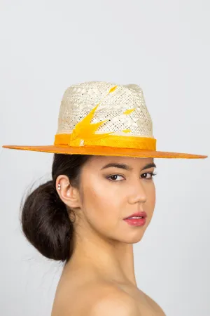 Golden Yellow and Cream Fedora