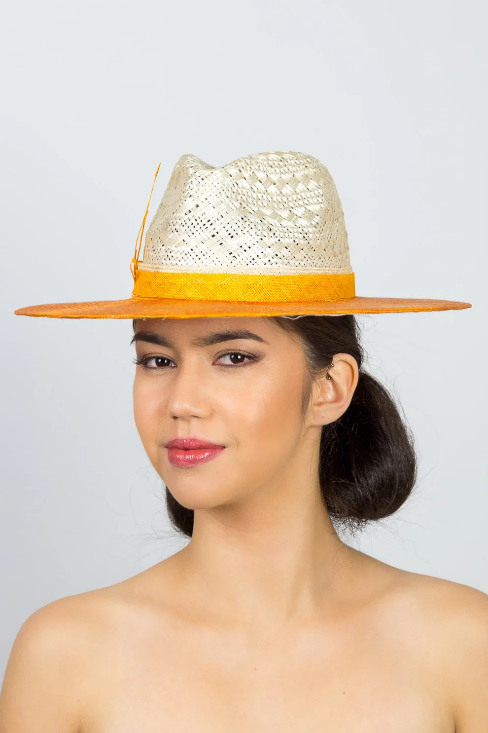 Golden Yellow and Cream Fedora