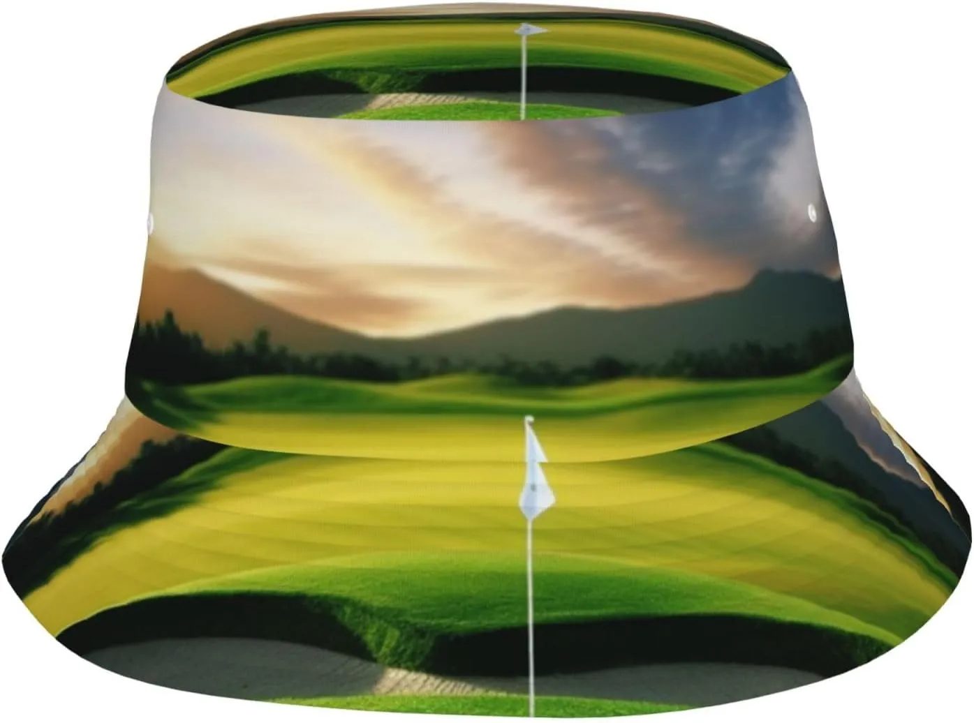 Golf Course Bucket Hat Packable Breathable Sun Hats Fisherman Hats Outdoor Summer Travel Hiking Beach Caps for Men Women Black