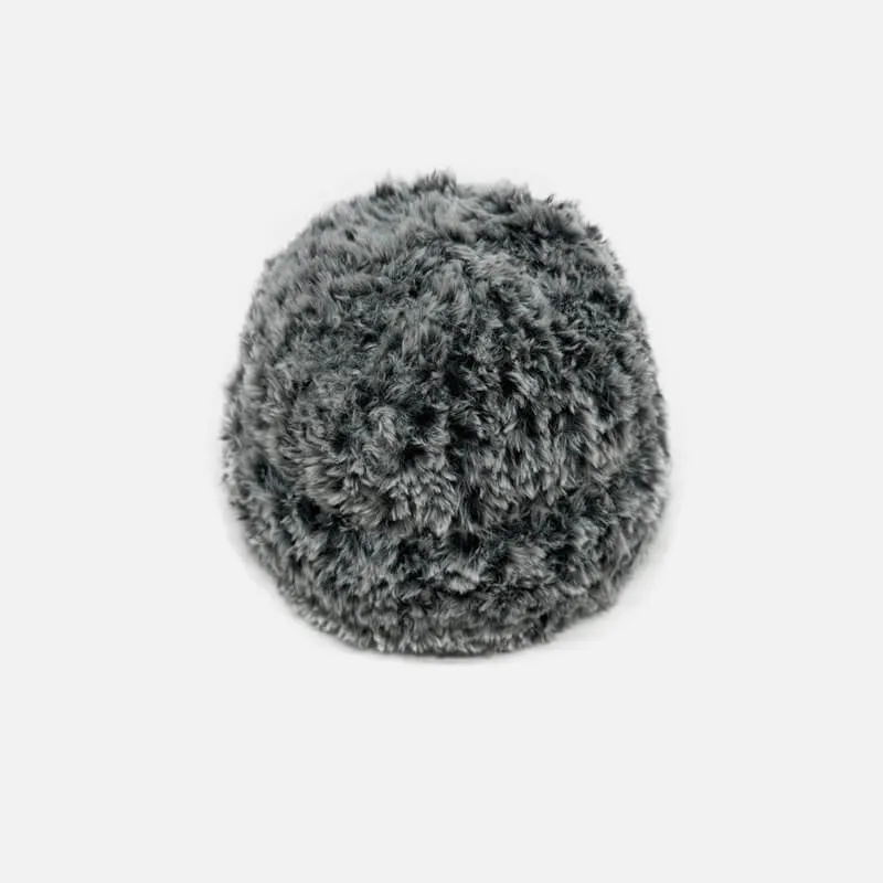 Gradient Color Faux Fur Knit Beanie Hat
