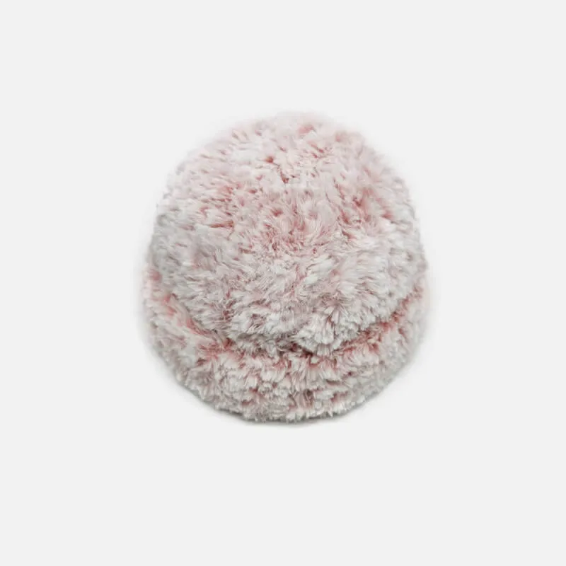 Gradient Color Faux Fur Knit Beanie Hat