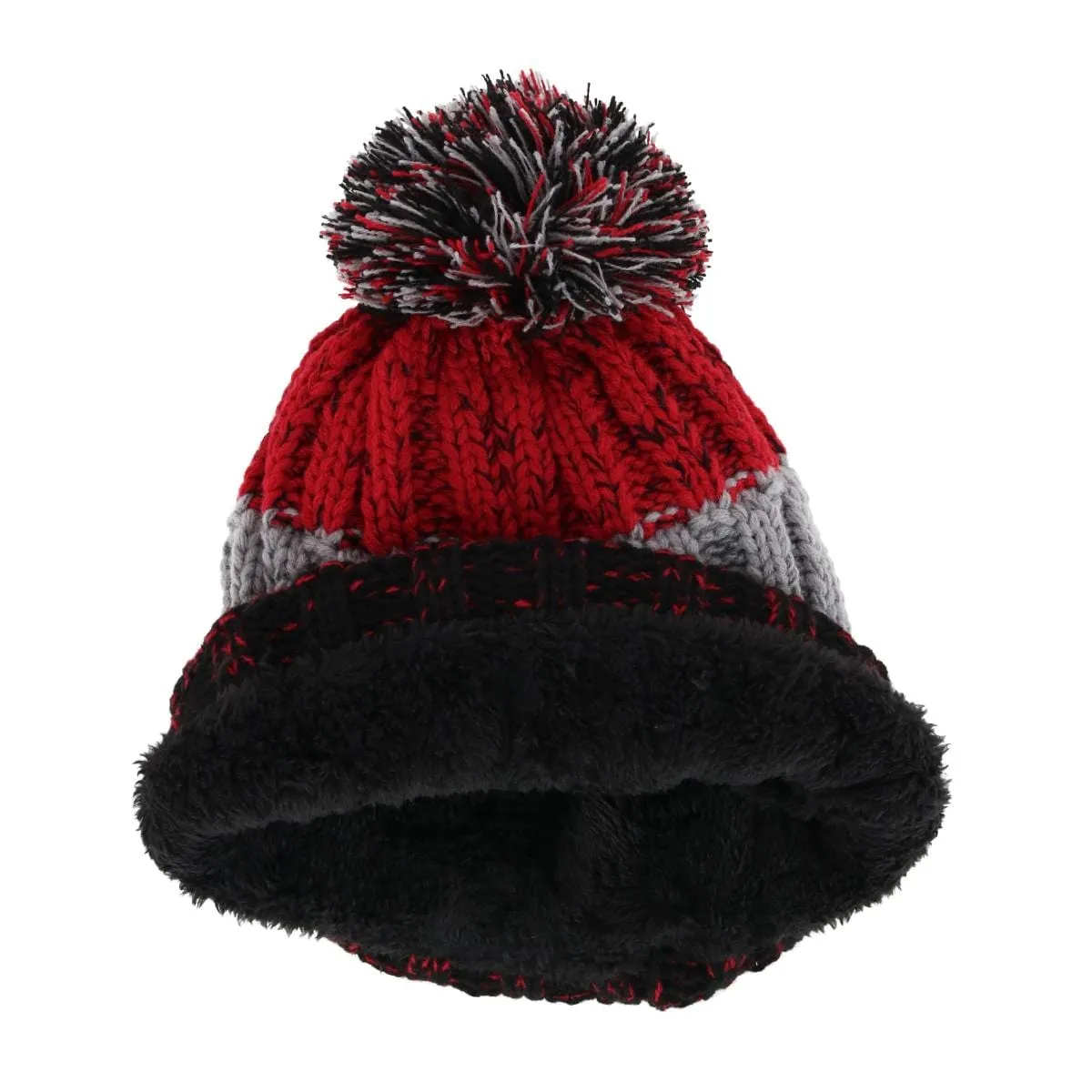 Grand Sierra Kids' Fleece Lined Chunky Marled Knit Winter Cuff Beanie