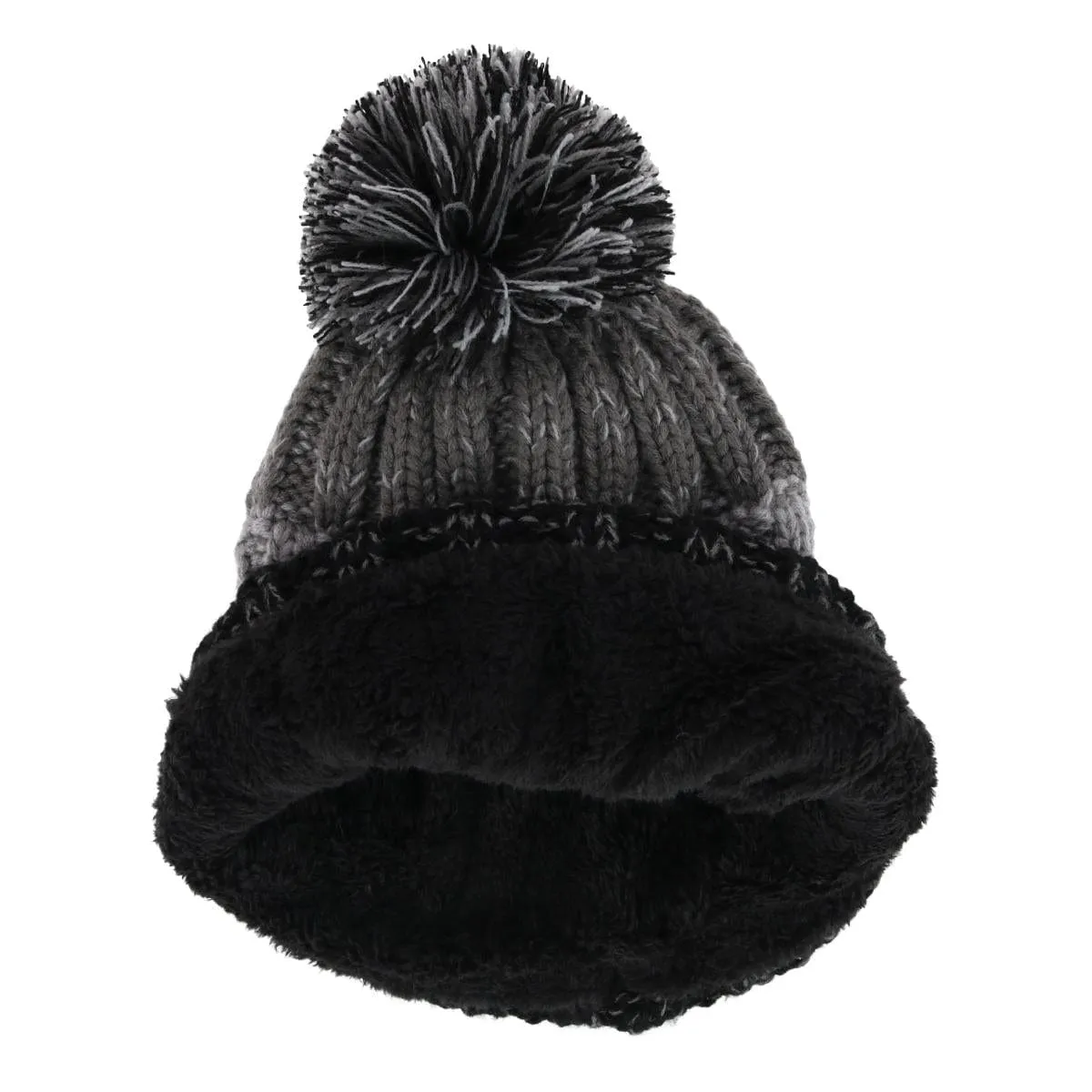 Grand Sierra Kids' Fleece Lined Chunky Marled Knit Winter Cuff Beanie