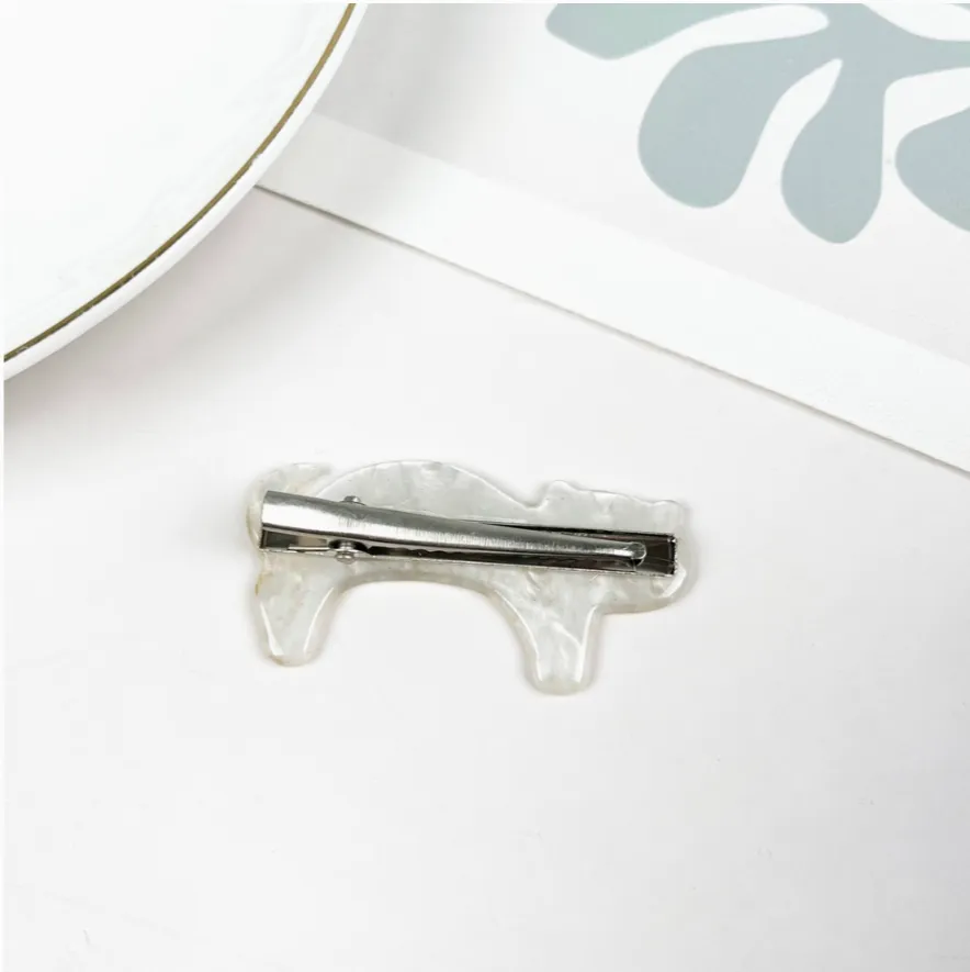 Gray Cat Hair Clip