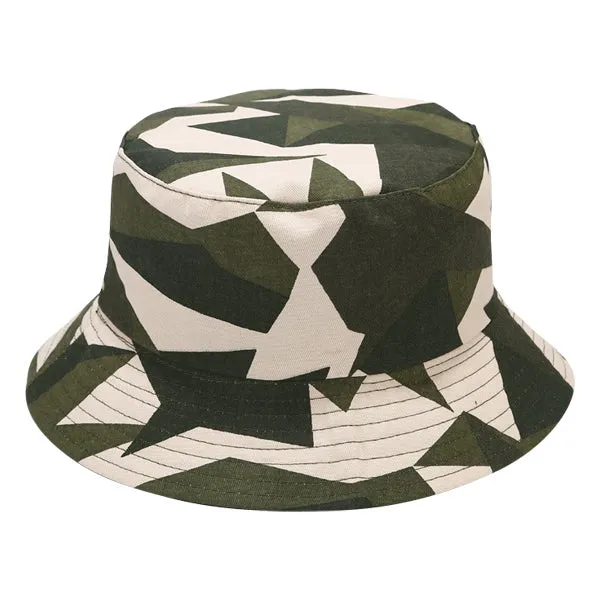 Green and White Bucket Hat