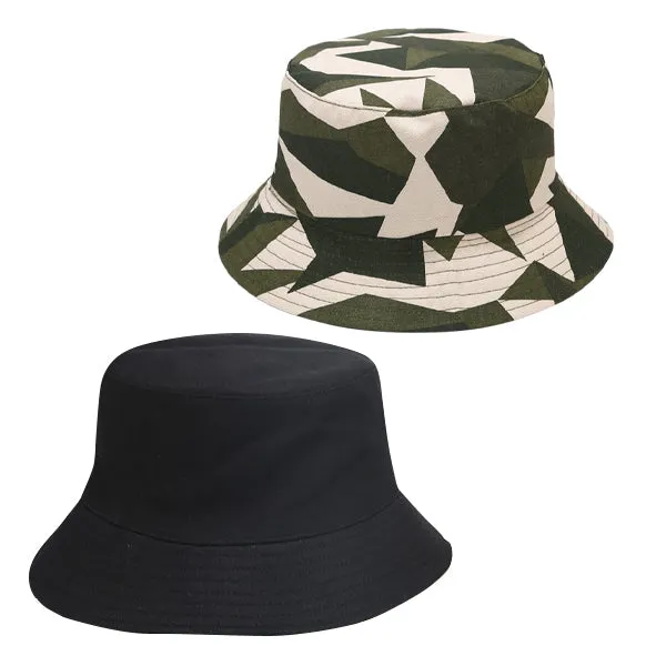 Green and White Bucket Hat