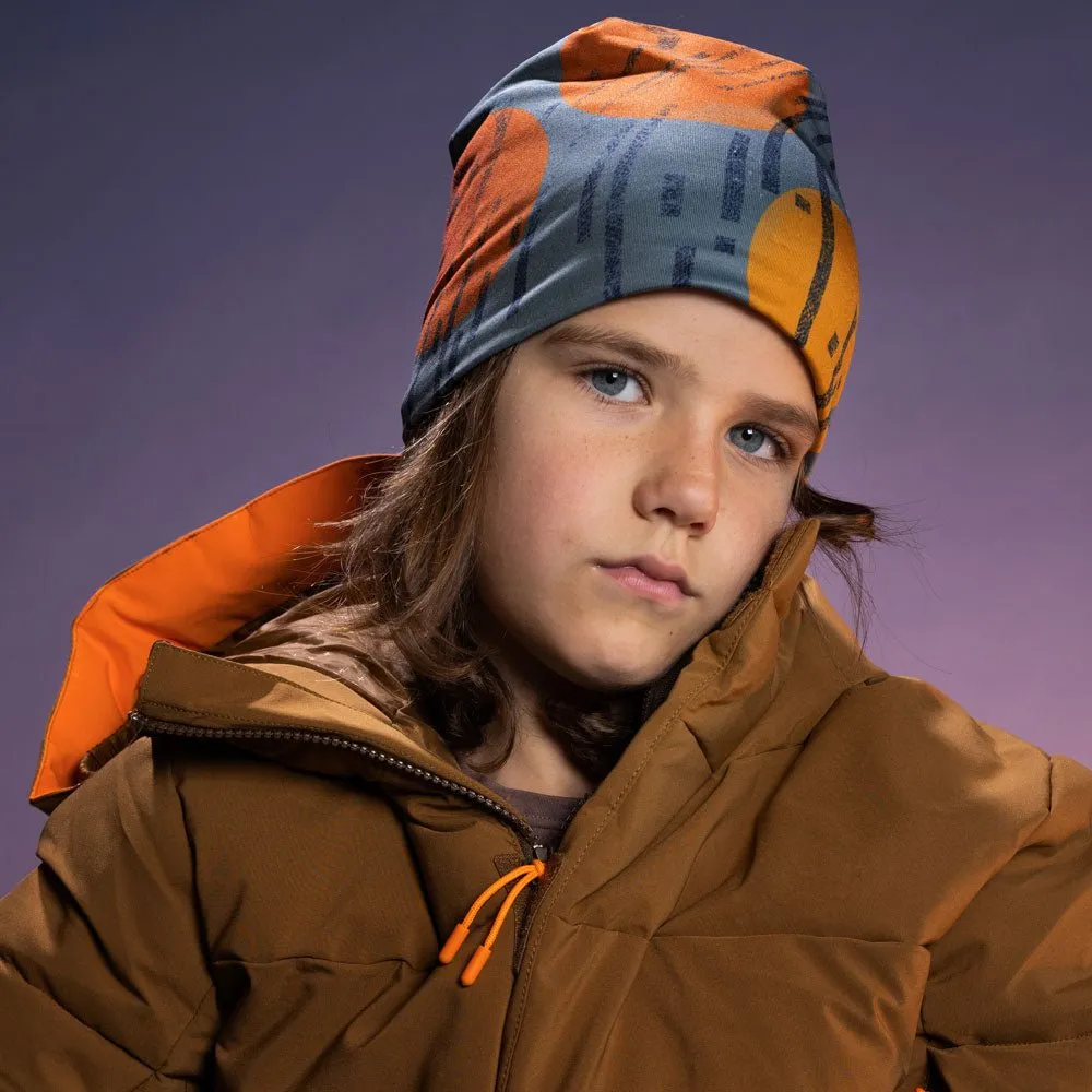 Grey Beanie for Men - Orange Movement