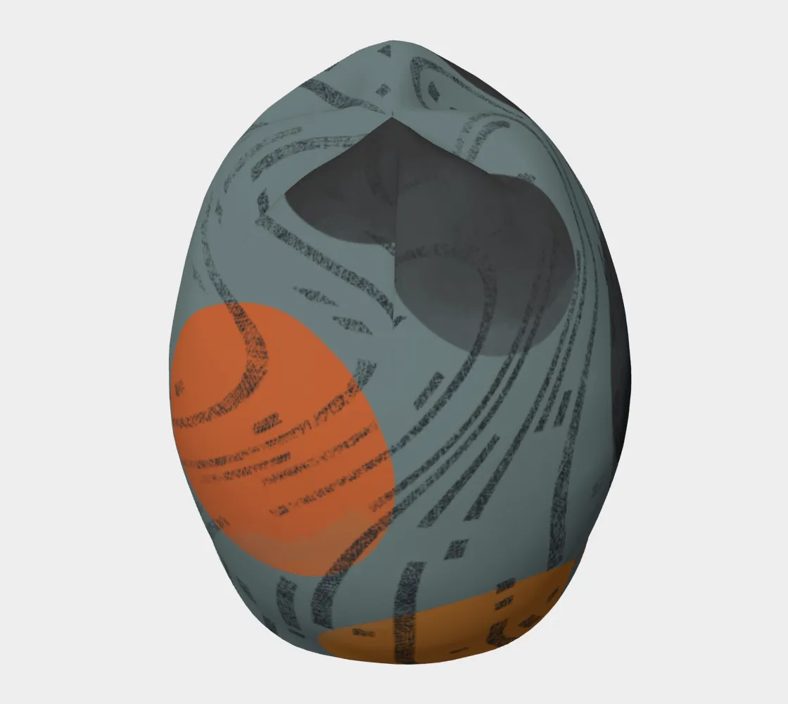 Grey Beanie for Men - Orange Movement