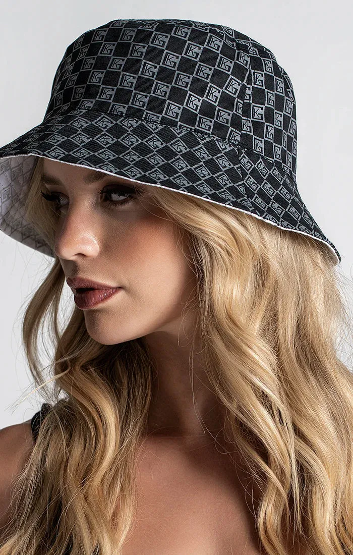 Grey Clone Bucket Hat Black