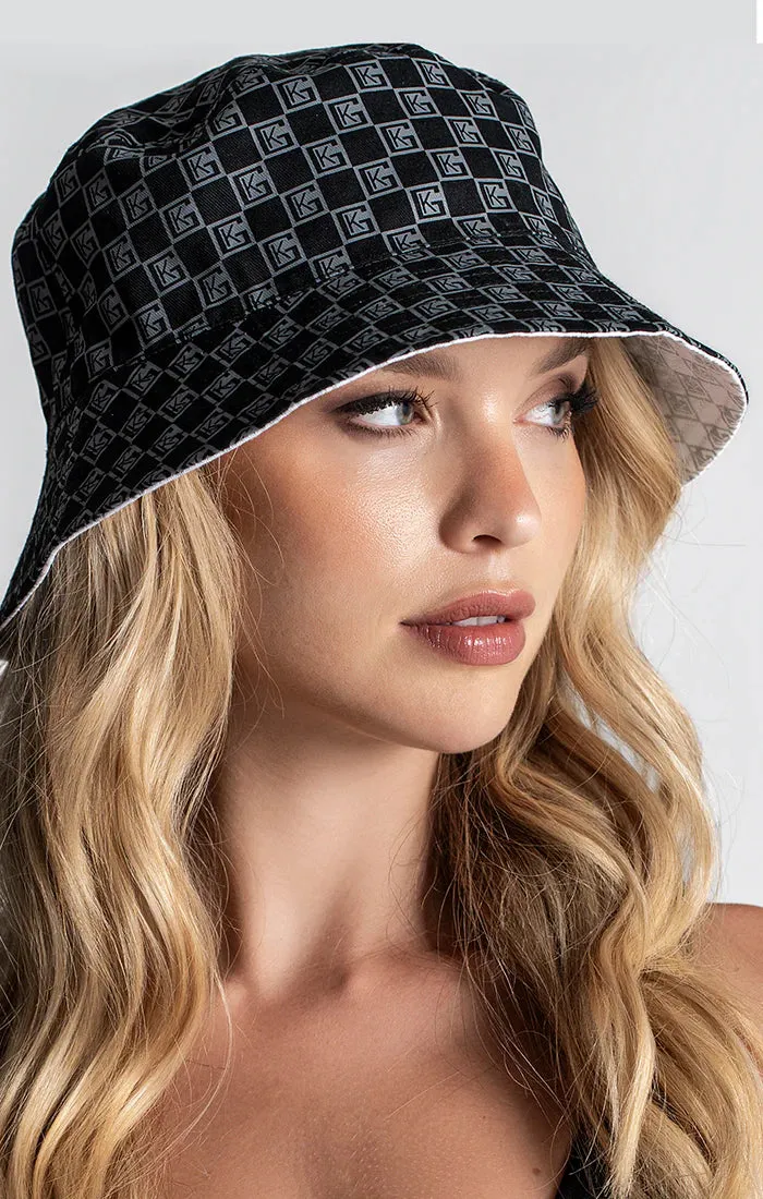 Grey Clone Bucket Hat Black