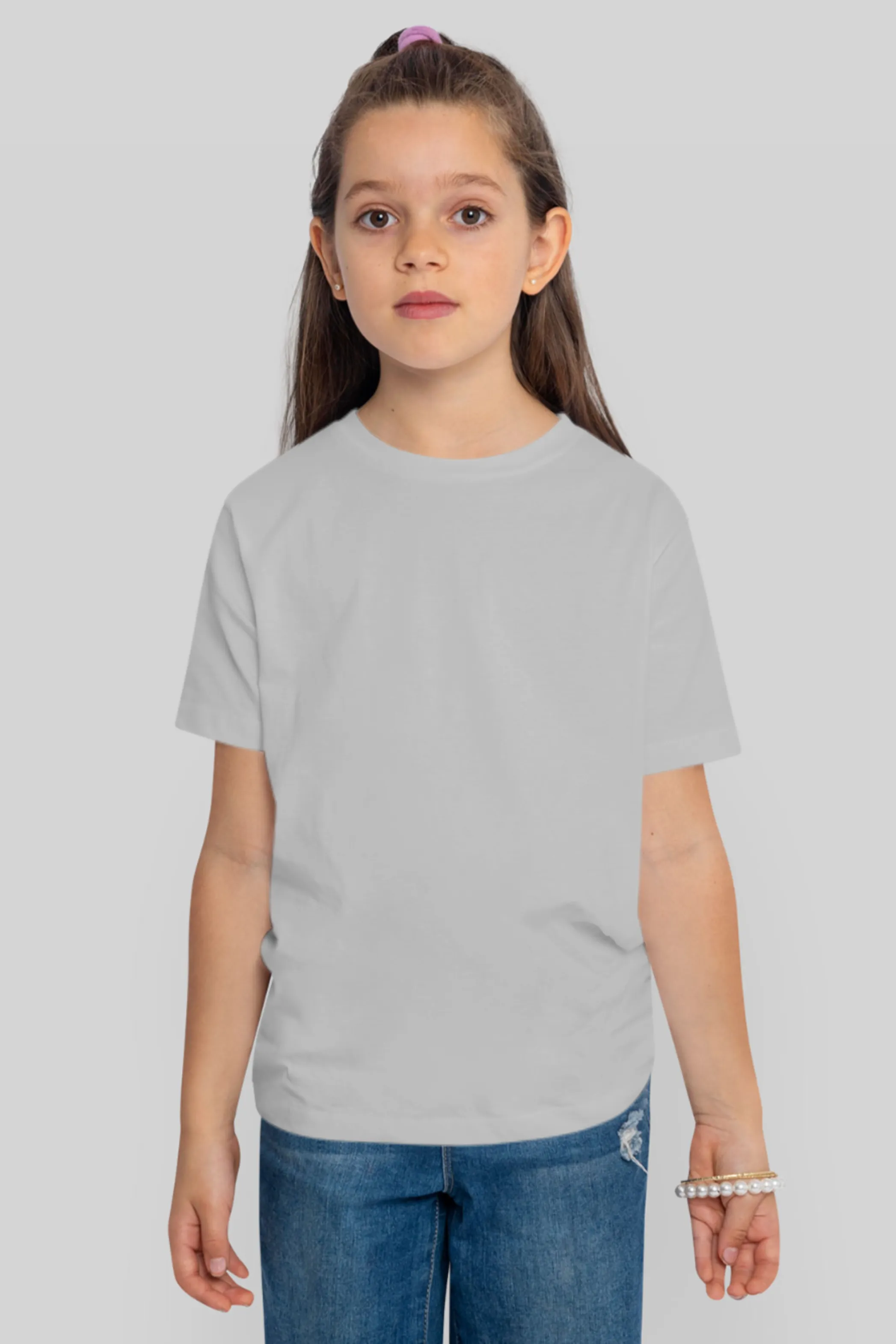 Grey Melange T-shirt for girl