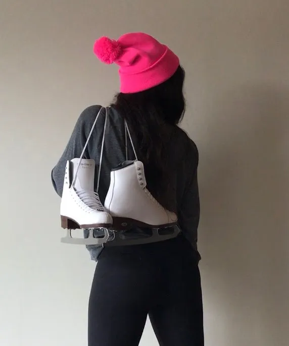 GRL PWR Skater Pom Pom Knit Beanie