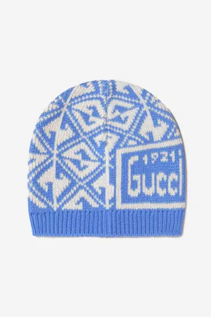 Gucci Baby Boys Cotton And Wool Geometric Hat