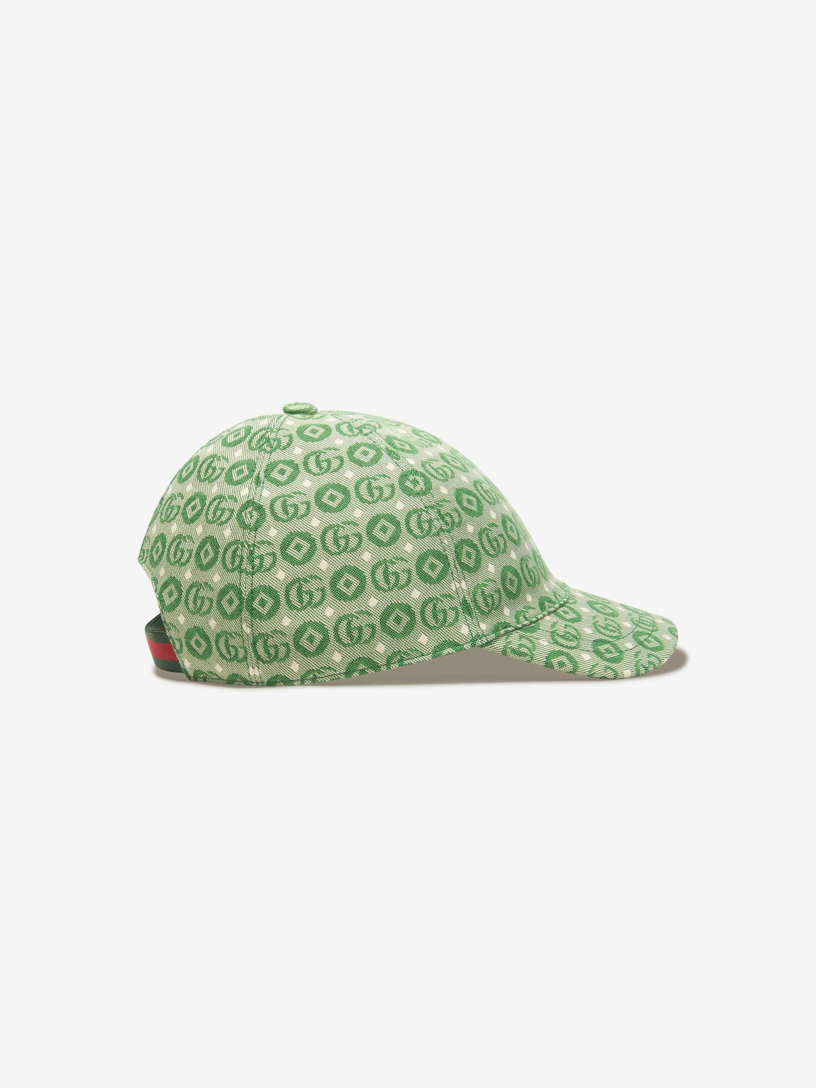Gucci Kids GG Monogram Cap in Green