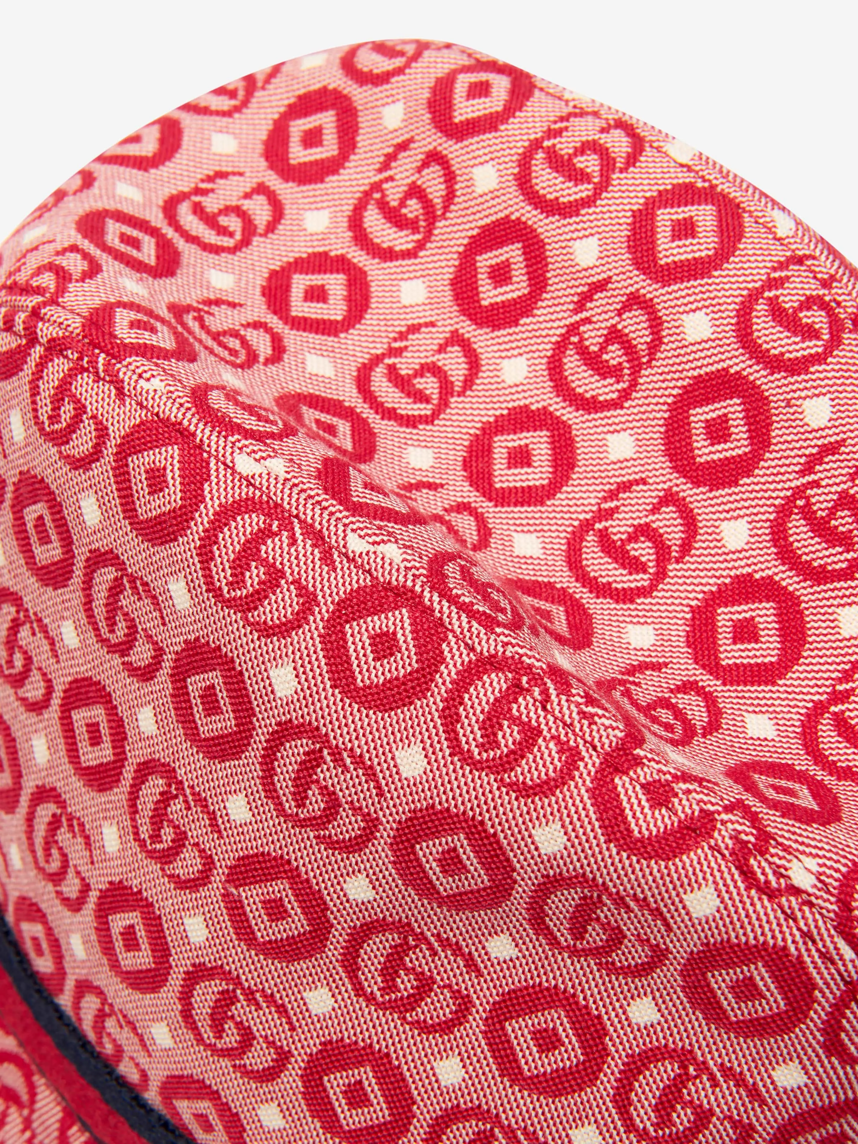Gucci Kids Monogram Fedora in Red
