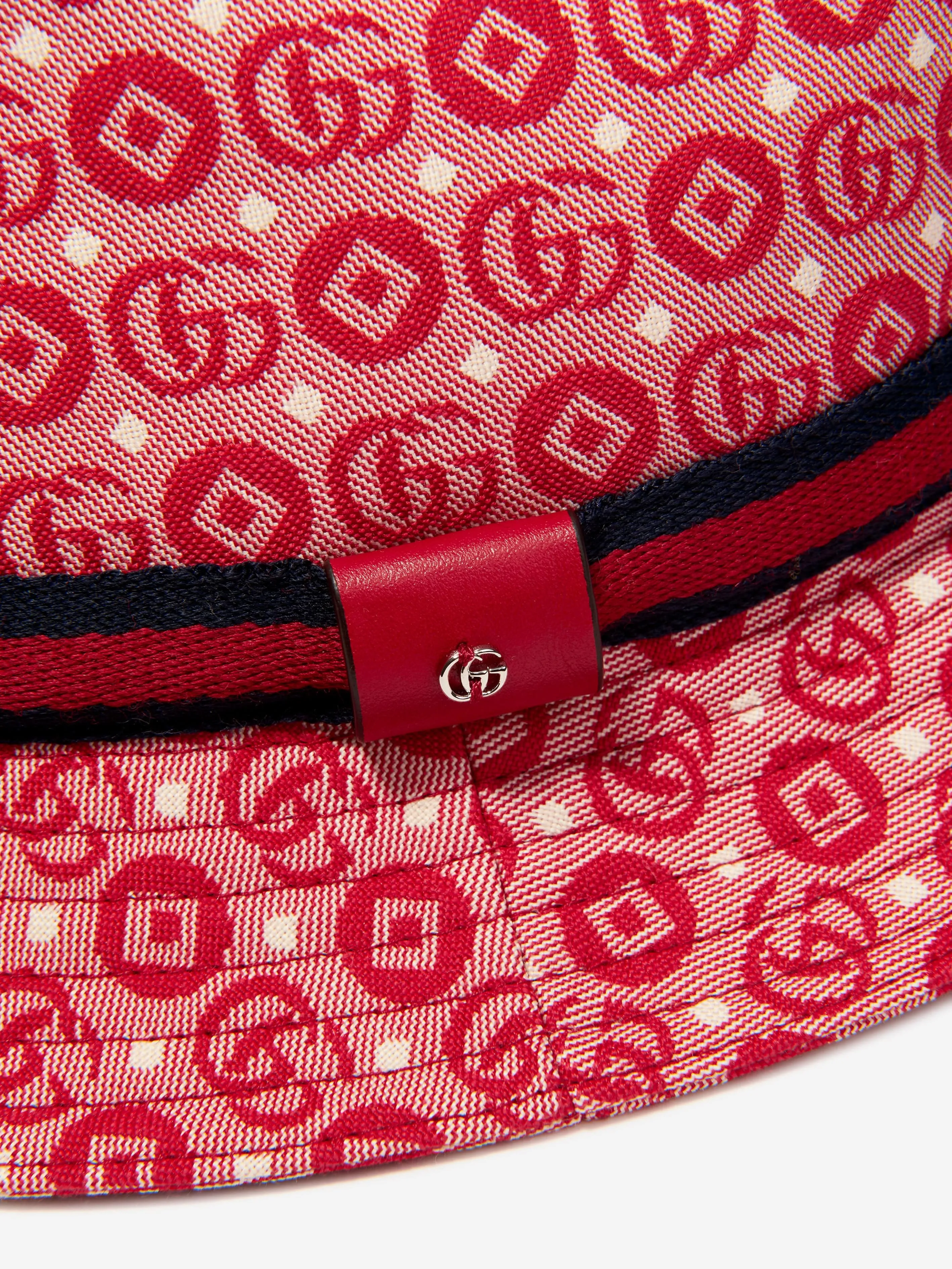 Gucci Kids Monogram Fedora in Red