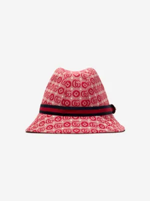 Gucci Kids Monogram Fedora in Red