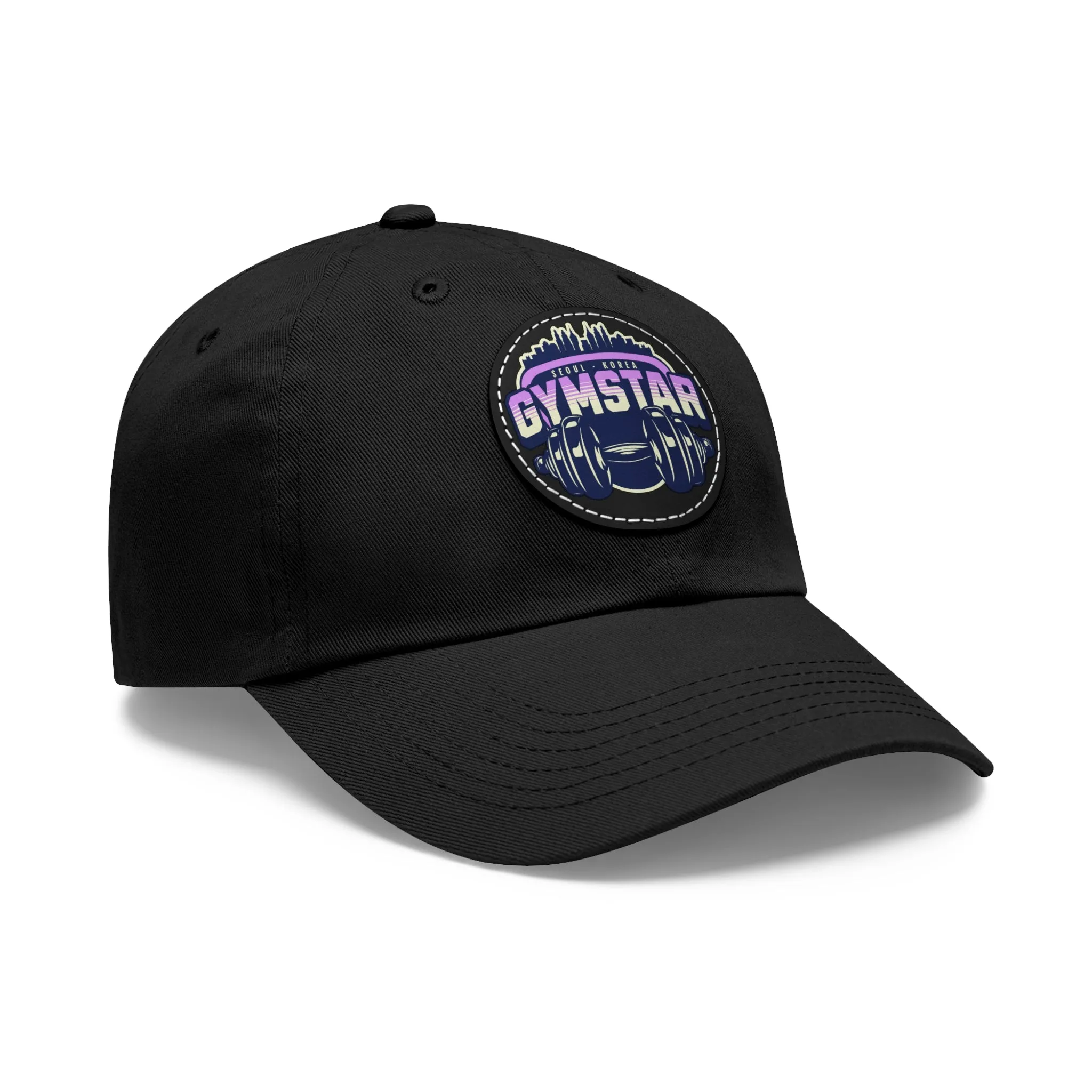 GYMSTAR Hat with Leather Patch (Round)  - EmpressKorea