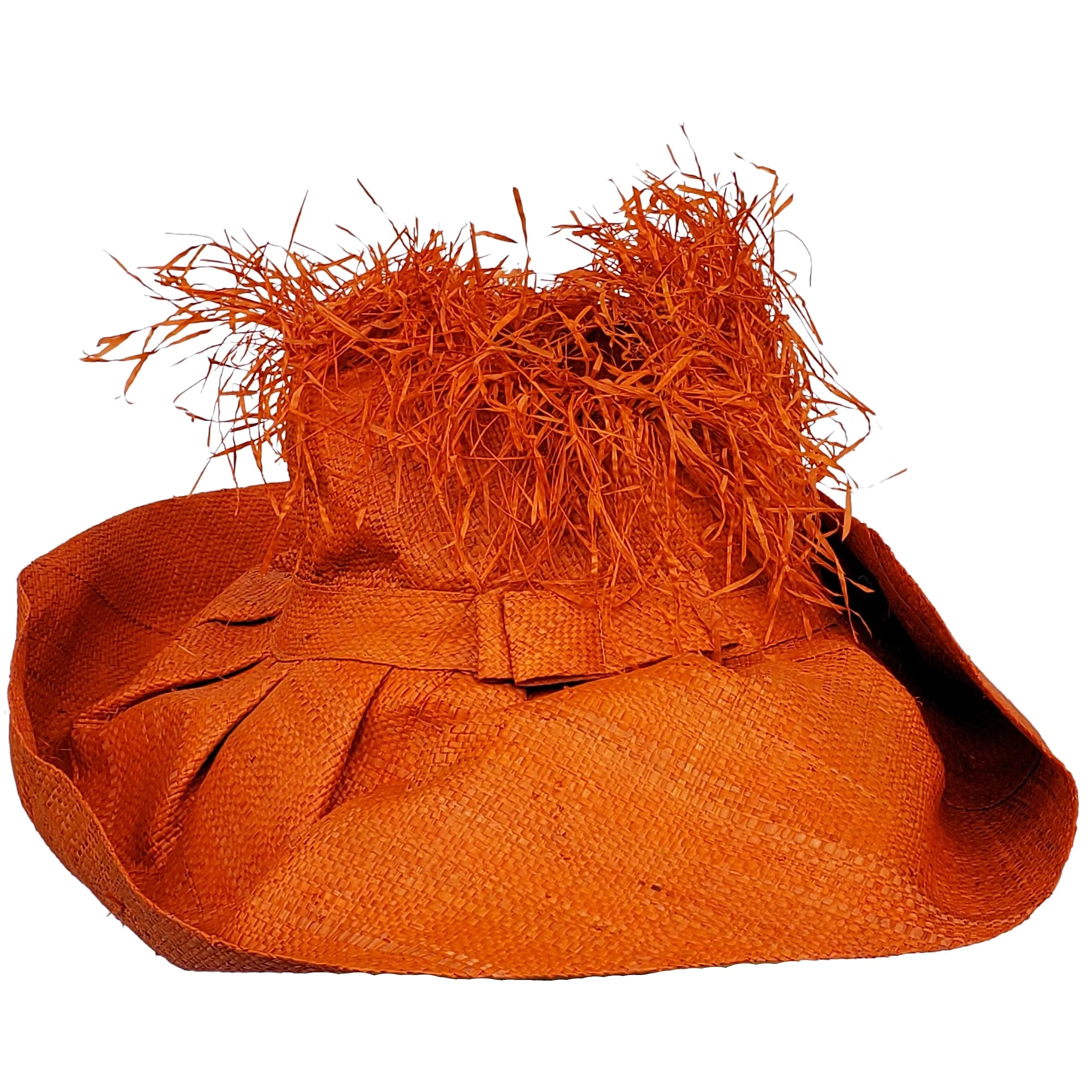 Hadiza: Madagascar Big Brim Crown Out Raffia Sun Hat