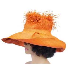 Hadiza: Madagascar Big Brim Crown Out Raffia Sun Hat