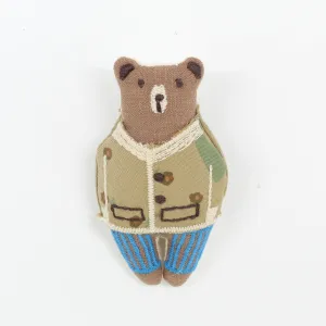 Handmade Cloth Bear Brooch/Pin