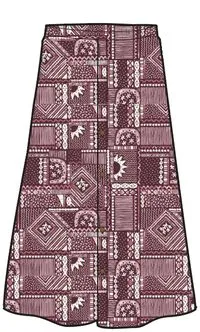 Hannah Skirt - Vintage Patchwork Wine