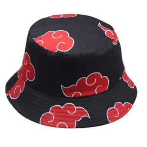 Harajuku Red Clouds Bucket Hat