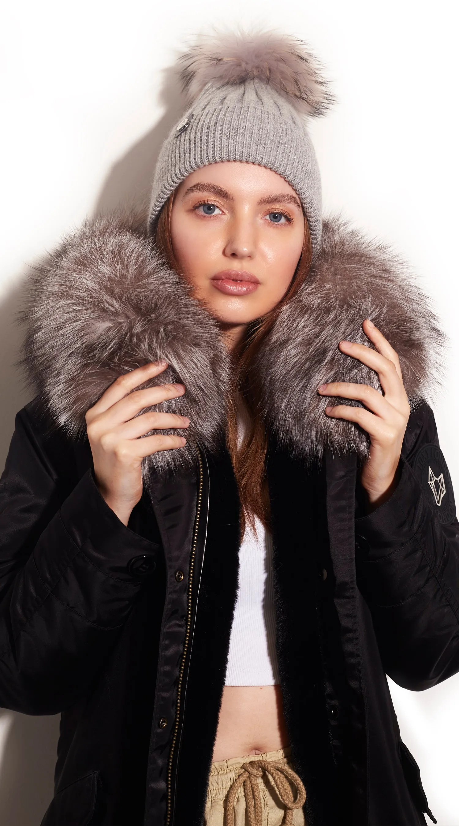 Harley Pom Pom Hat - Grey