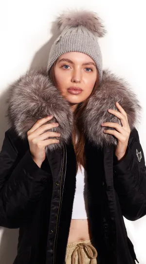 Harley Pom Pom Hat - Grey