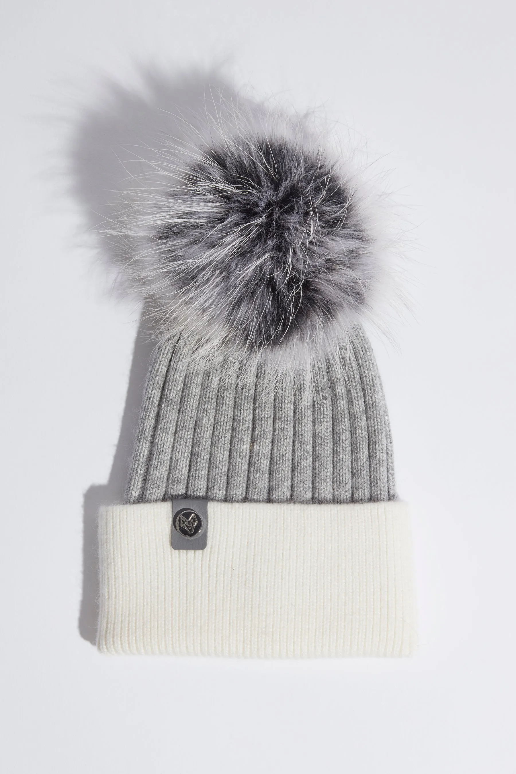Harley Pom Pom Hat - Grey/White