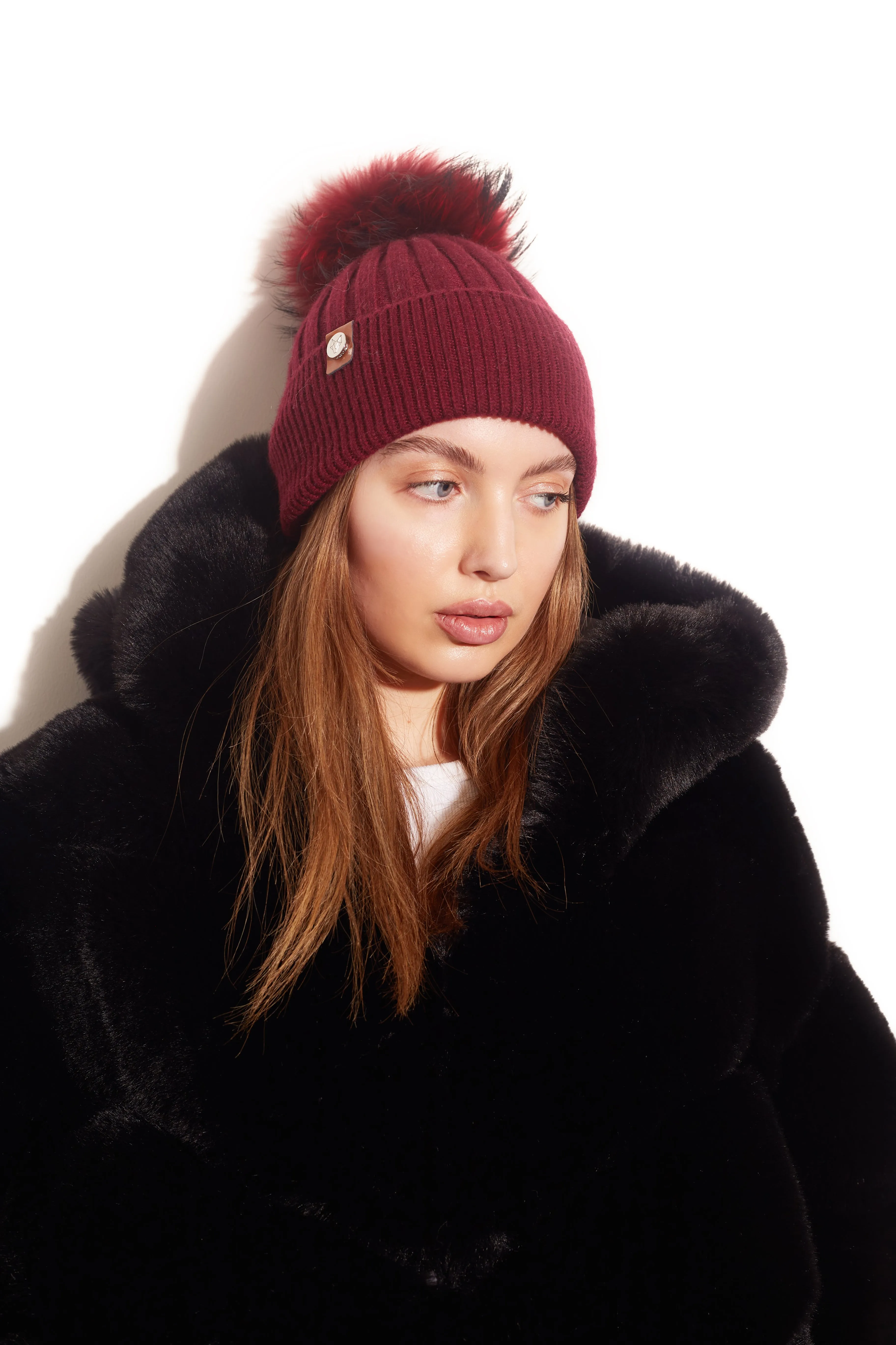 Harley Pom Pom Hat - Wine