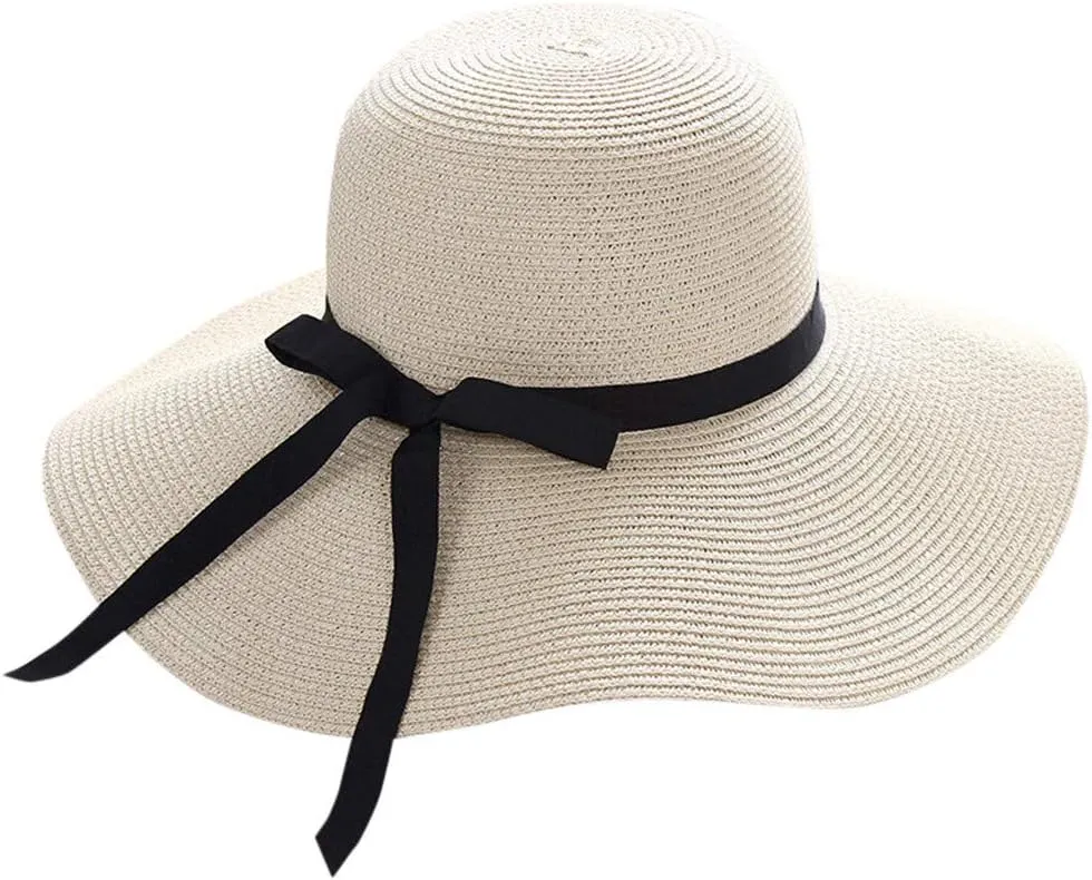 Hat Foldable Beach Straw Wide Floppy Summer Ladies Sun Cap Women Brim Baseball Caps Dad Ball Caps Men