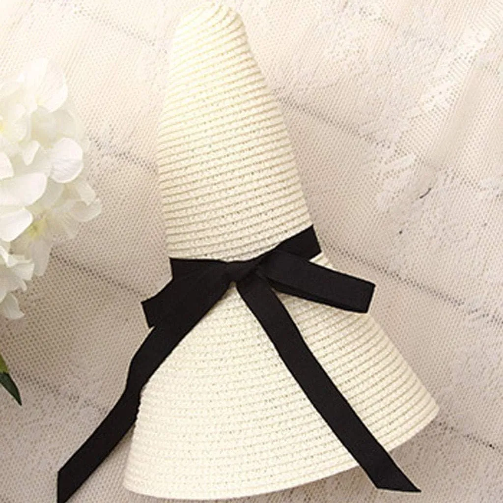 Hat Foldable Beach Straw Wide Floppy Summer Ladies Sun Cap Women Brim Baseball Caps Dad Ball Caps Men