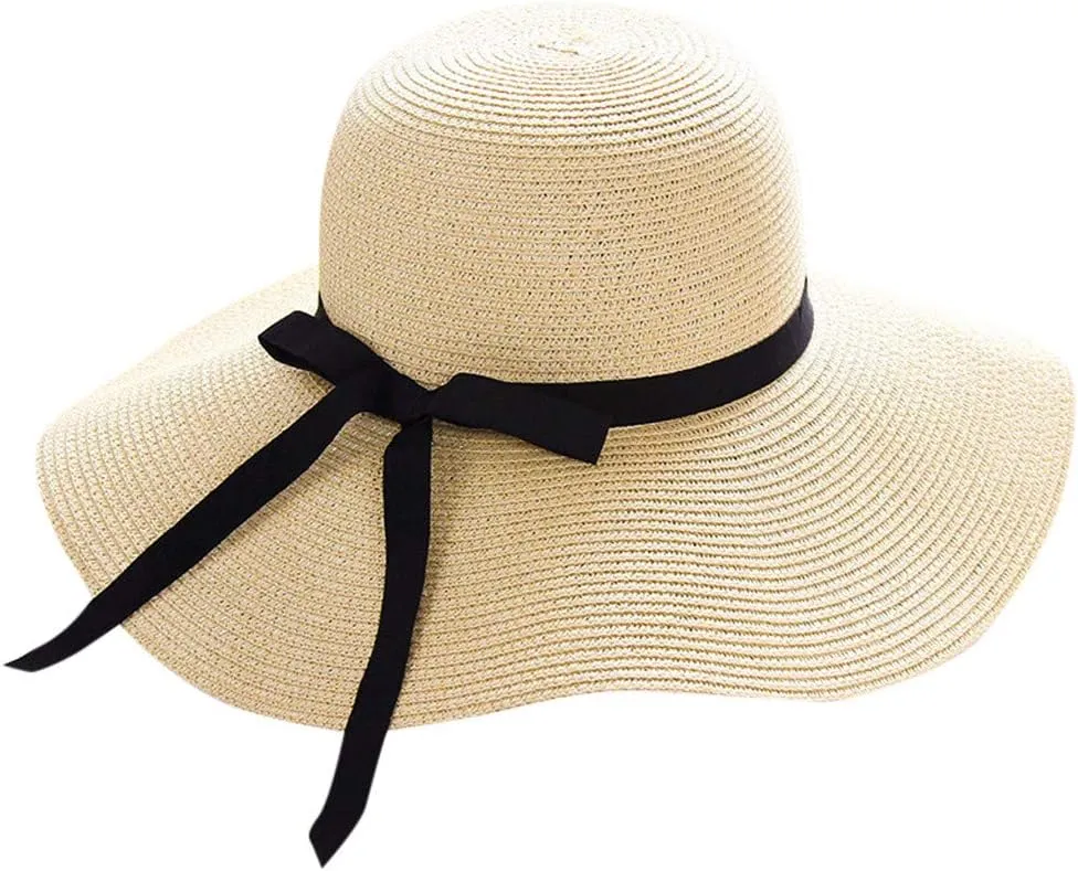 Hat Foldable Beach Straw Wide Floppy Summer Ladies Sun Cap Women Brim Baseball Caps Dad Ball Caps Men