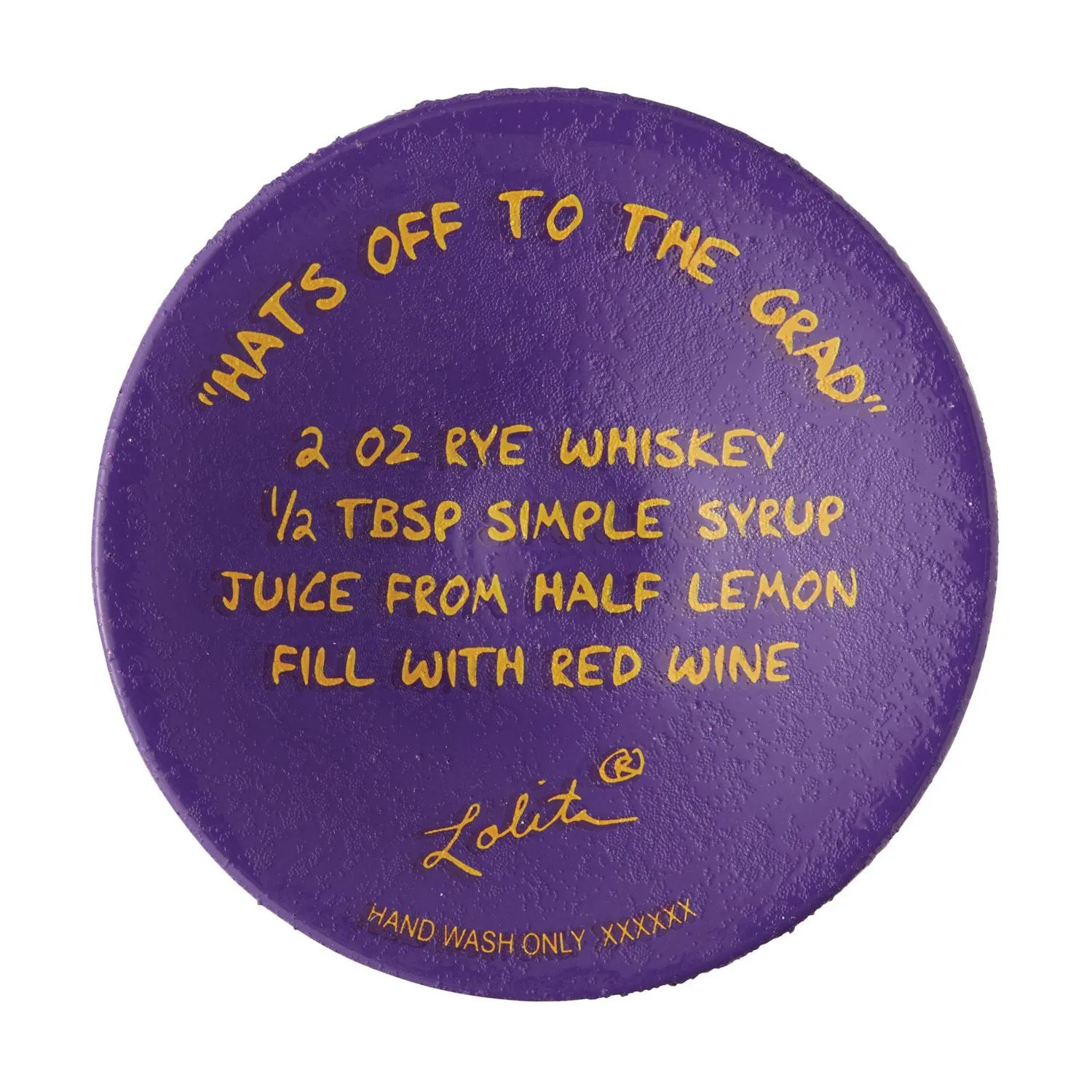 Hat's Off to the Grad Lolita Wine Glass
