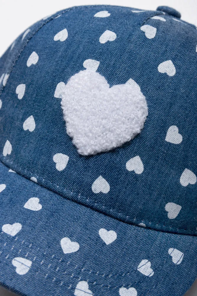 Heart Denim Cap Blue