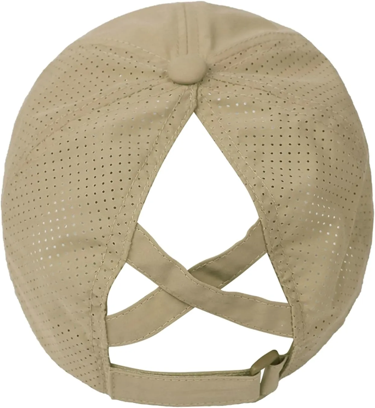 HGGE Womens Criss Cross Ponytail Baseball Cap Adjustable High Messy Bun Ponycap Quick Drying Hat
