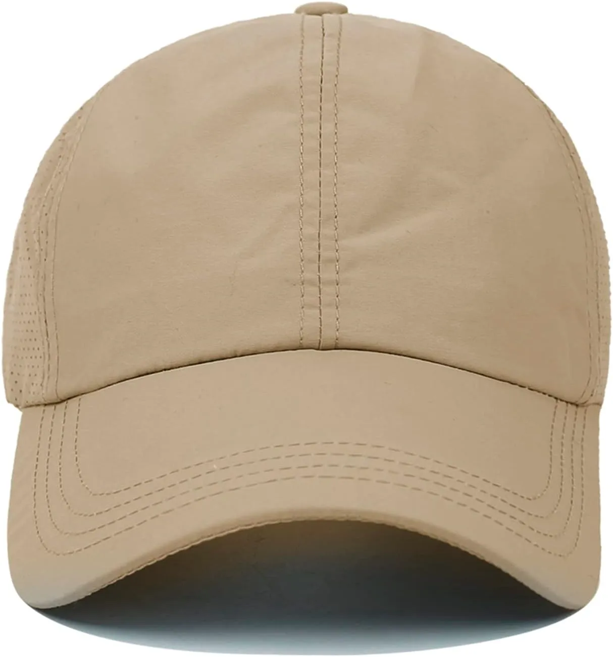 HGGE Womens Criss Cross Ponytail Baseball Cap Adjustable High Messy Bun Ponycap Quick Drying Hat