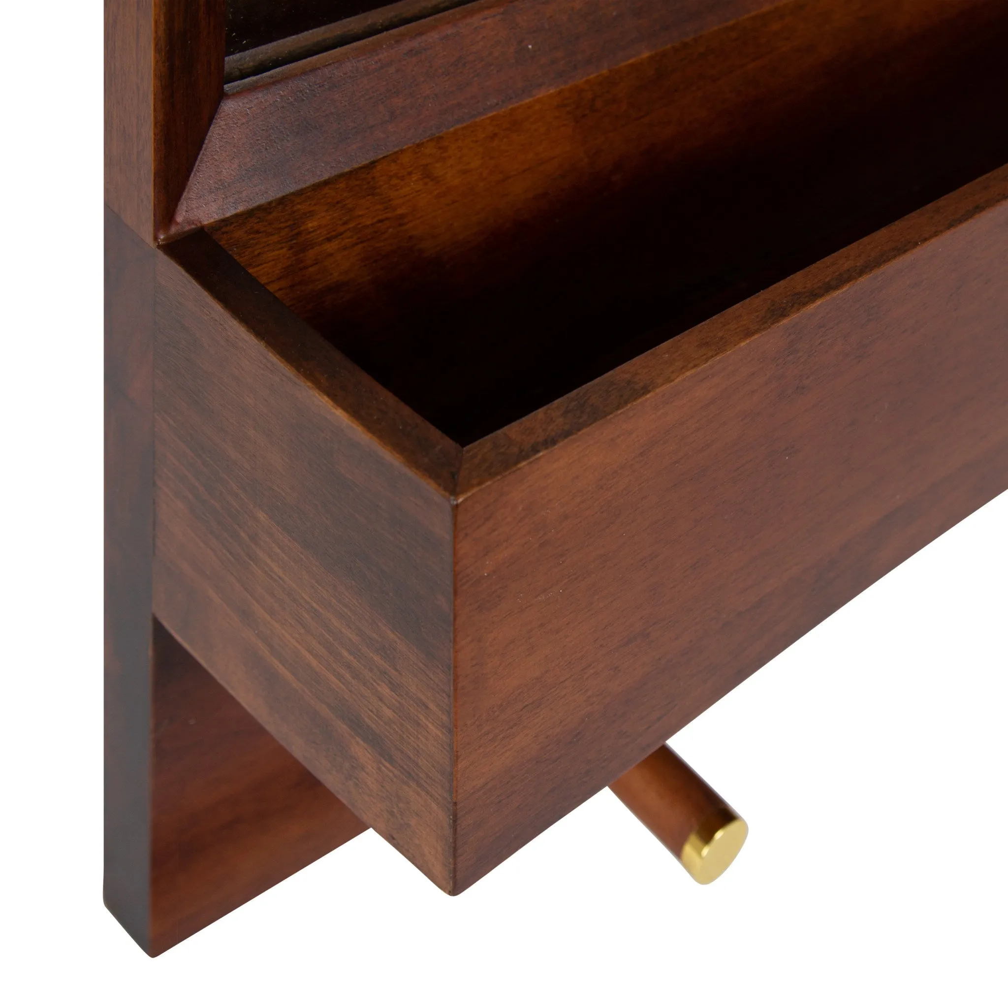 Hinter Wall Mirror with Shelf and Pegs