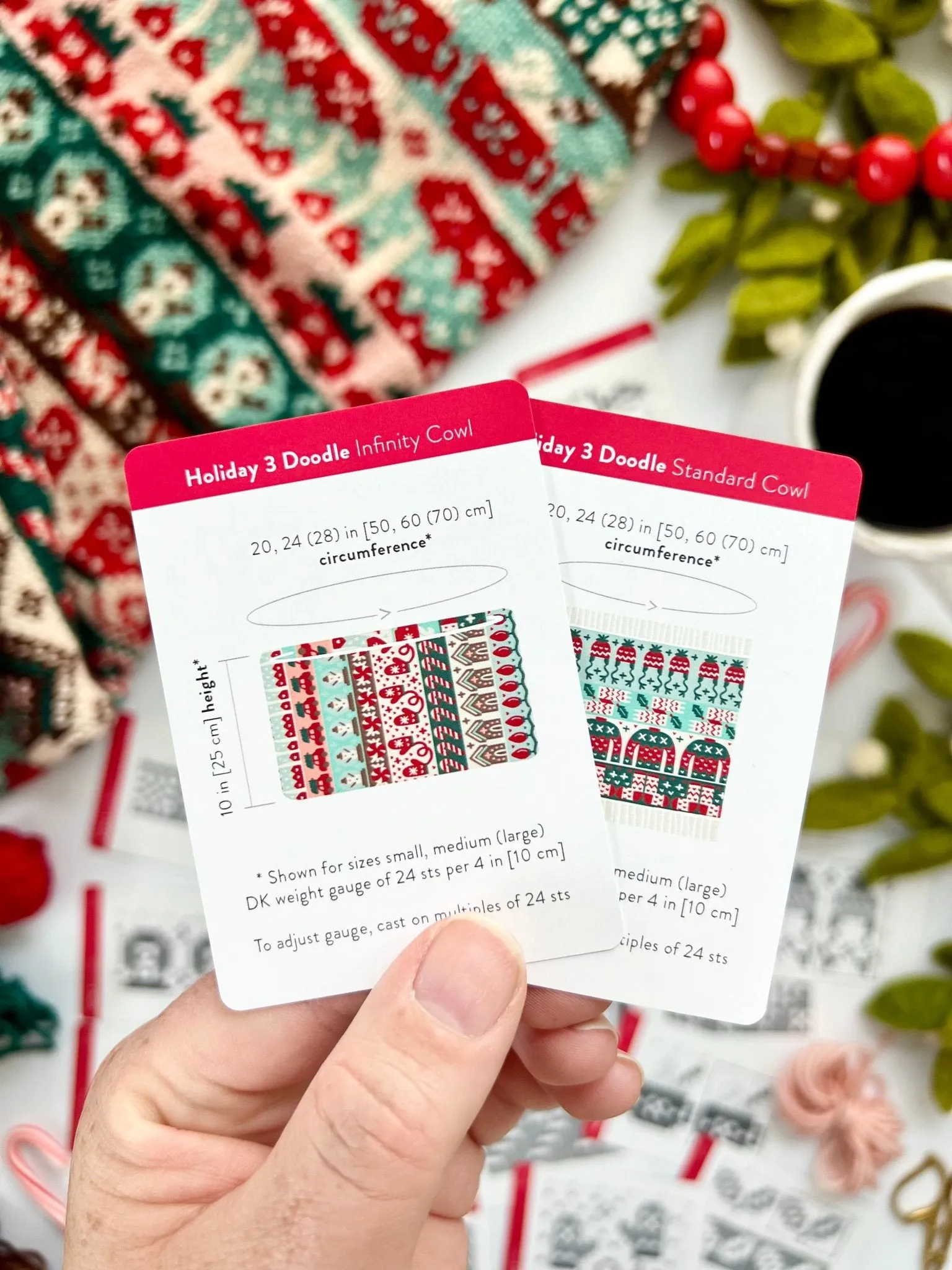 Holiday 3 Doodle Deck: Knitting Chart & Stitch Dictionary cards