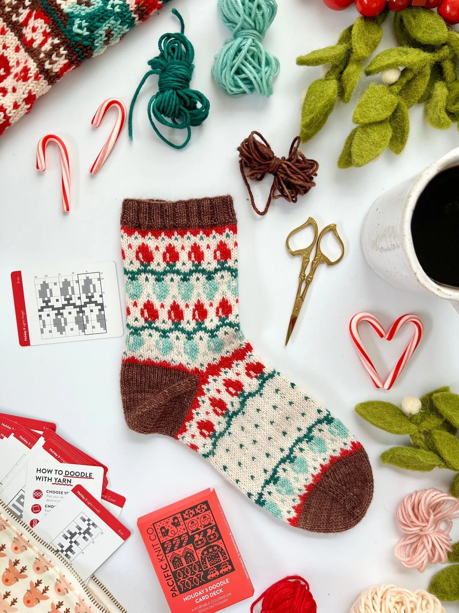 Holiday 3 Doodle Deck: Knitting Chart & Stitch Dictionary cards