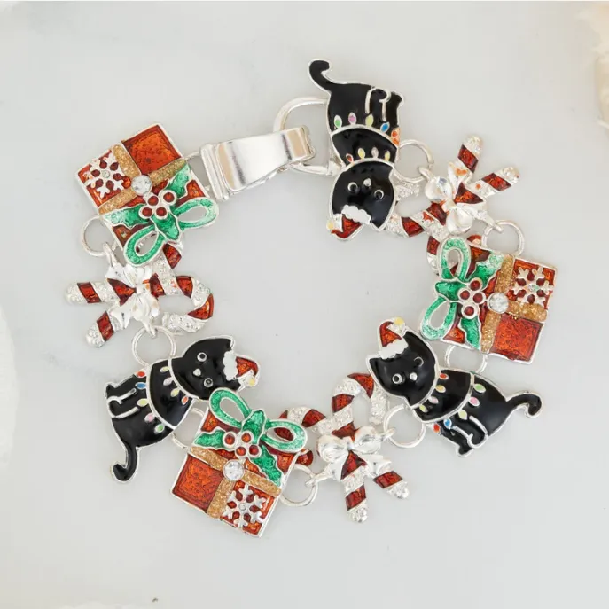 Holiday Cats Bracelet