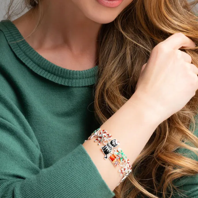 Holiday Cats Bracelet