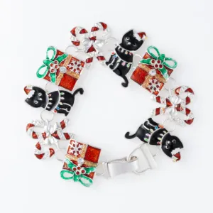 Holiday Cats Bracelet